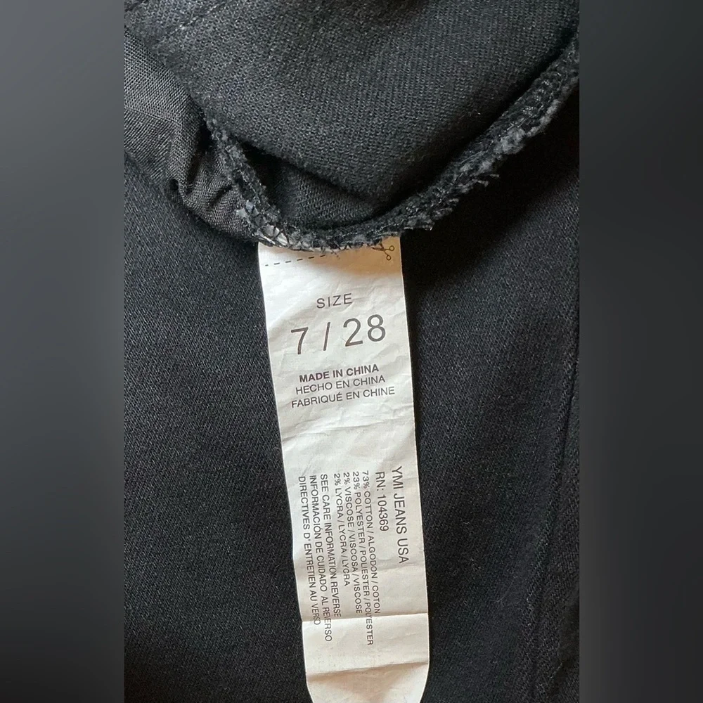 YMI Black Flare Jeans with Button Front - Picture 7 of 7